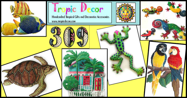 Tropic Decor - Handcrafted, hand painted metal tropical home decor - www.tropicdecor.com