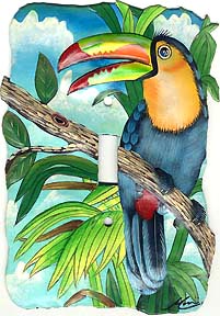 Toucan Parrot Toggle Switchplate Cover - Tropical Design Light Switch Cover