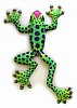 Frog Wall Hanging- Tropical Painted Metal Outdoor Wall Decor - 12" x 20"