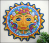 Metal Sun Wall Art, Tropical Art, Painted Metal Wall Hanging, Tropical Decor, Outdoor Metal Art, Tro