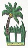 Switchplate Cover - Tropical Coconut Tree Rocker Painted Metal  - Light Switch Cover
