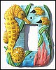 Rocker Switchplate Cover - Nautical Seahorse Painted Metal Switch Plate Design