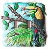 Painted Metal Toucan Switchplate Cover - Tropical Design Switch Plate