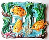 Painted Metal Tropical Fish Toggle Switchplate Cover -Light Switch