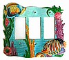 Painted Metal Tropical Fish Switch Plate Cover -Tropical Home Decorating- Switchplate