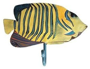 Painted metal tropical fish hook