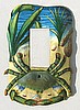 Light Switch Plate - Blue Crab Rocker Switchplate Cover - Single - 5" x 7"