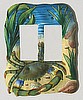Light Switch Cover - Double Rocker Switchplate Cover - Blue Crab Home Decor - 5 1/2" x 7"