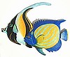 Tropical Fish Decor - Handcrafted Tropical Metal Art Wall Hanging - 13" x 17"