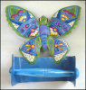 Bathroom Decor - Blue Butterfly Toilet Paper Holder - Hand Painted Metal -10" x 10"
