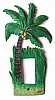 Rocker Switchplate - Painted Metal Coconut - Palm Tree -Tropical Light Switch