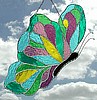 Butterfly Sun Catcher - Stained Glass Suncatcher Butterfly Design - 7" x 12"