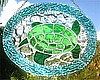 Sun Catcher - Green Sea Turtle Nautical Stained Glass Suncatcher - 8 1/2" x 10"