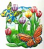 Butterfly Light Switch Cover in Hand Painted Metal -Tropical Switchplate