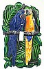 Painted Metal Tropical Parrot Switchplate Cover - Light Switch Plate