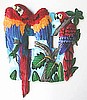Light Switch Cover - Hand Painted Metal Parrot Design - Tropical Switch Plate Covers