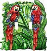 Parrot Decorative Switchplate Cover - Painted Metal Light Switch Cover