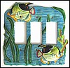Tropical Fish Rocker Switchplate Cover - Painted Metal - Light Switch Cover