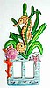 Switchplate - Double Rocker Style - Painted Metal Tropical Seahorse