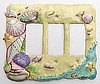 Shell Rocker Switch Plate Cover - Handcrafted Seashell Bathroom Design