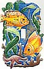 Tropical Fish Decorative Painted Metal Switch Plate Cover - Light Switch Cover