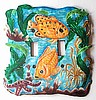 Electrical Switchplate Cover - Painted Metal Tropical Fish Design Switch Plate