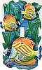 Switchplate - Tropical Fish Painted Metal Switch Plate Cover - Single