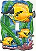 Switch Plate Cover - Hand Painted Metal Tropical Fish Light Switch Cover