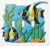 Triple Switch Plate Cover - Painted Metal Decorative Moorish Idol Switchplate Design