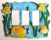 Tropical Fish Painted Metal Rocker Switchplate Cover - Light Switch Cover