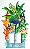 Rocker Switch Plate Cover - Impressive Tropical Fish Painted Metal Design