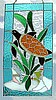 Handcrafted Sea Turtle Stained Glass Suncatcher Panel - 8" x 17"